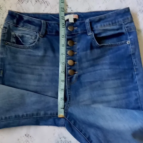 Gianni Bini 5 Pocket Button Fly Flare Leg Denim Jeans Size 7 - Picture 8 of 11